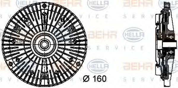 Сцепление вентилятора радиатора HELLA 8MV 376 732-061