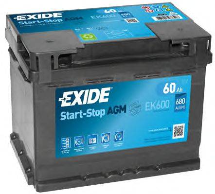 Аккумулятор автомобильный (АКБ) EXIDE EK600