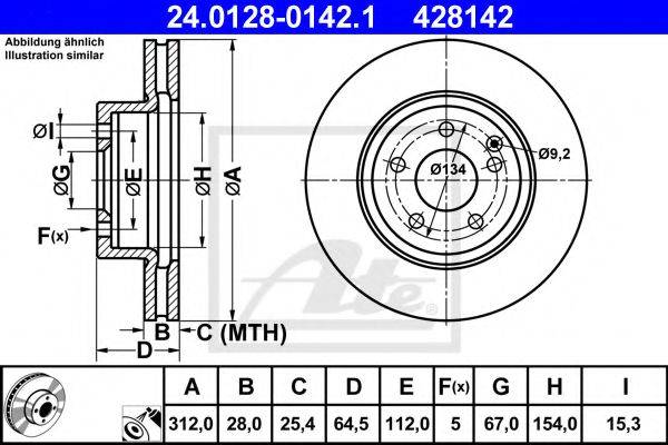 Тормозной диск ATE 24.0128-0142.1