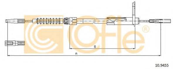 Трос, стояночная тормозная система COFLE 10.9455