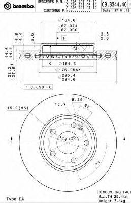 Тормозной диск BREMBO 09.B344.41