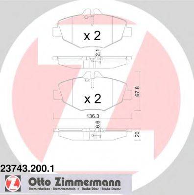 Тормозные колодки ZIMMERMANN 23743.200.1