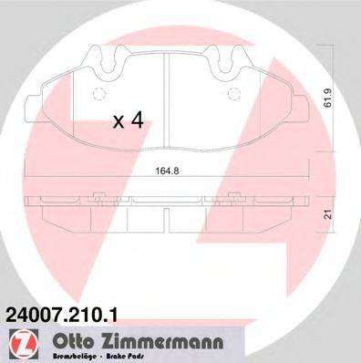 Тормозные колодки ZIMMERMANN 24007.210.1