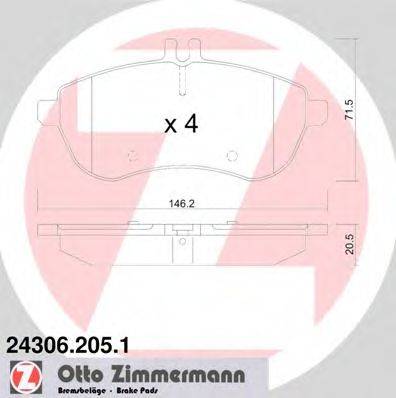 Тормозные колодки ZIMMERMANN 24306.205.1
