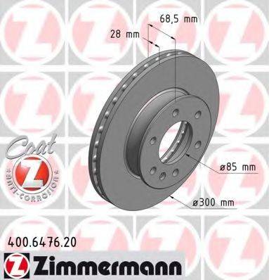 Тормозной диск ZIMMERMANN 400.6476.20
