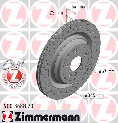 Тормозной диск ZIMMERMANN 400.3688.20